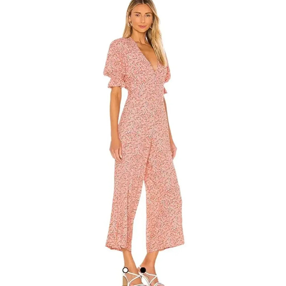 FAITHFUL THE BRAND Anika Jumpsuit in Mathiola Floral size 2‎ - Picture 1 of 7
